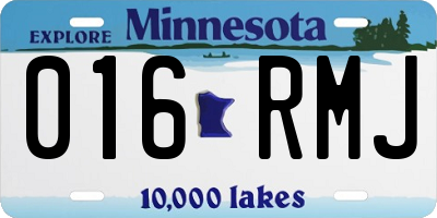 MN license plate 016RMJ