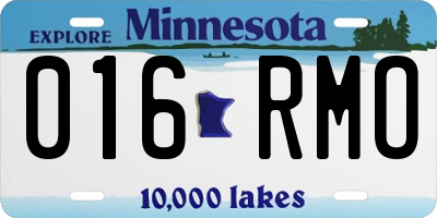 MN license plate 016RMO