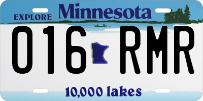 MN license plate 016RMR