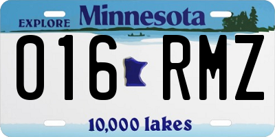 MN license plate 016RMZ