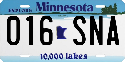 MN license plate 016SNA