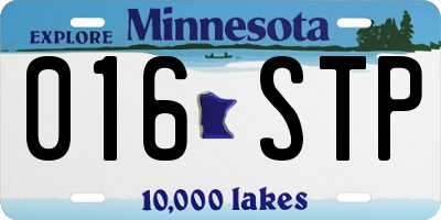 MN license plate 016STP