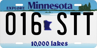 MN license plate 016STT