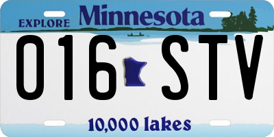 MN license plate 016STV