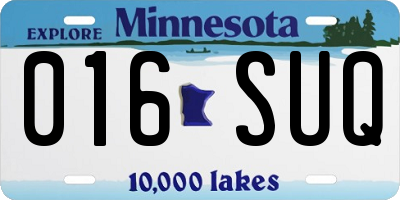 MN license plate 016SUQ