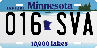 MN license plate 016SVA
