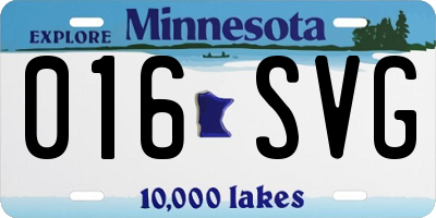MN license plate 016SVG