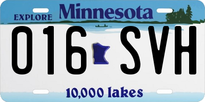 MN license plate 016SVH
