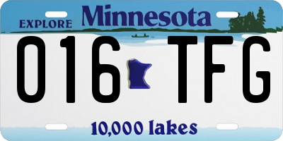 MN license plate 016TFG