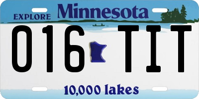 MN license plate 016TIT