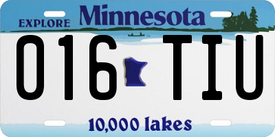 MN license plate 016TIU