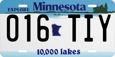 MN license plate 016TIY