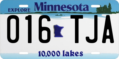 MN license plate 016TJA