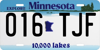 MN license plate 016TJF