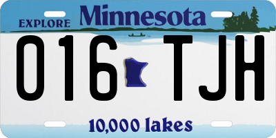 MN license plate 016TJH