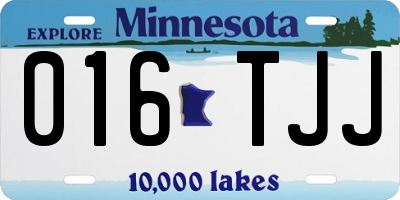 MN license plate 016TJJ