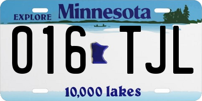 MN license plate 016TJL