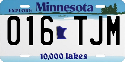 MN license plate 016TJM