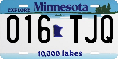 MN license plate 016TJQ