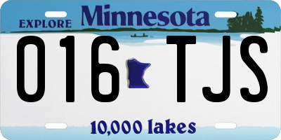 MN license plate 016TJS