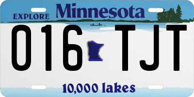 MN license plate 016TJT