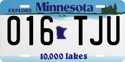 MN license plate 016TJU