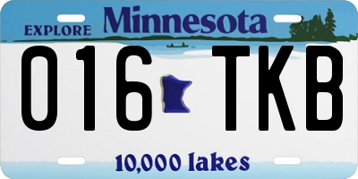 MN license plate 016TKB