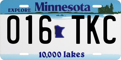 MN license plate 016TKC