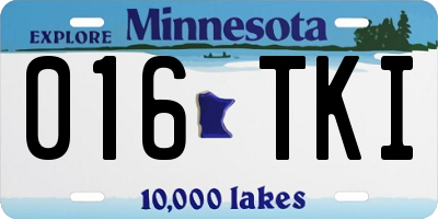 MN license plate 016TKI