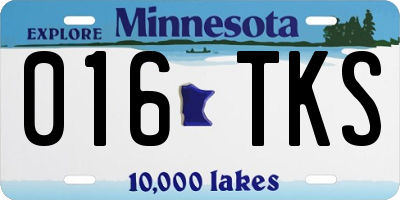 MN license plate 016TKS