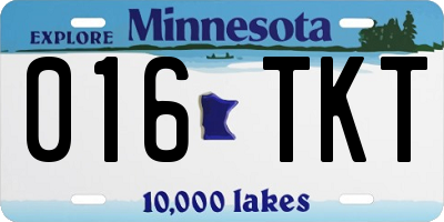 MN license plate 016TKT