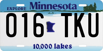 MN license plate 016TKU