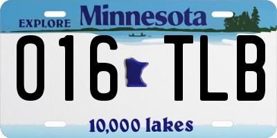MN license plate 016TLB