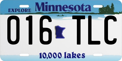 MN license plate 016TLC