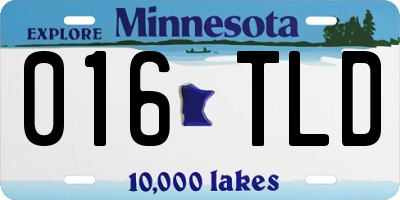 MN license plate 016TLD