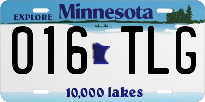 MN license plate 016TLG