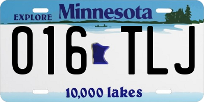 MN license plate 016TLJ