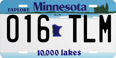 MN license plate 016TLM