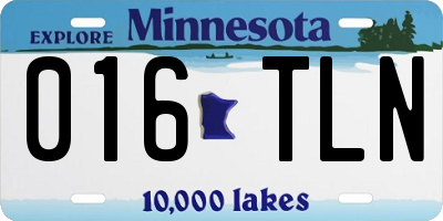 MN license plate 016TLN