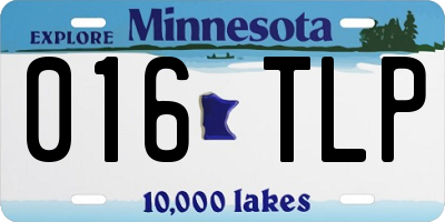 MN license plate 016TLP