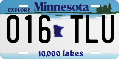 MN license plate 016TLU