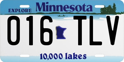 MN license plate 016TLV