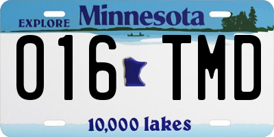MN license plate 016TMD