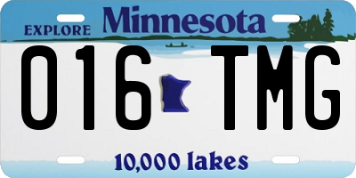 MN license plate 016TMG