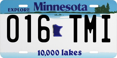 MN license plate 016TMI