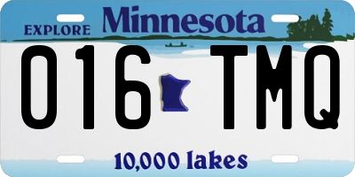 MN license plate 016TMQ