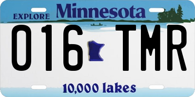 MN license plate 016TMR