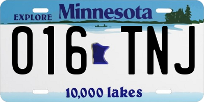MN license plate 016TNJ