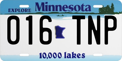 MN license plate 016TNP
