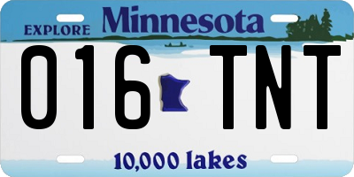 MN license plate 016TNT